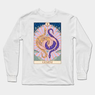 Zodiac sign tarot card Gemini Long Sleeve T-Shirt